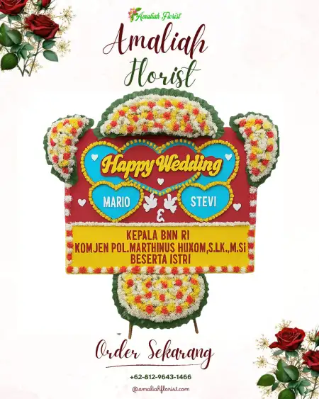 Papan Bunga Pernikahan Gadobangkong